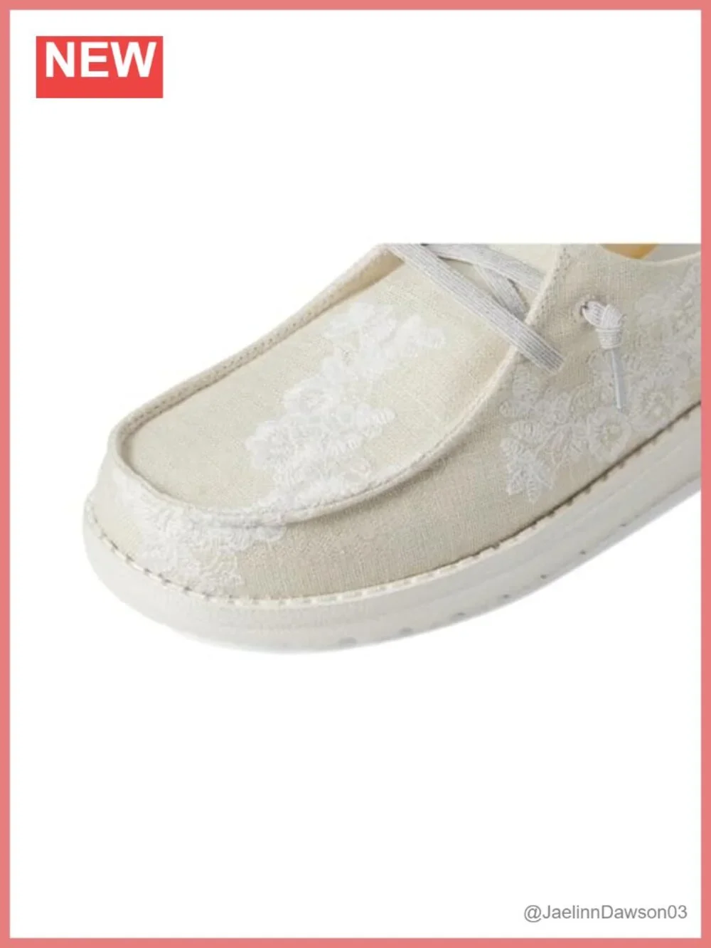 Women's Floral Lace Loafer Slip-On Shoes with Memory Foam Cushioning